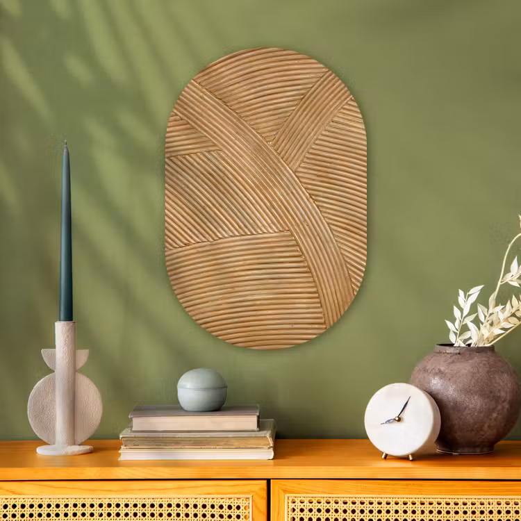 Muurovaal - Kunststof - Structuur - Natuur - Kunst - Rotan — 3