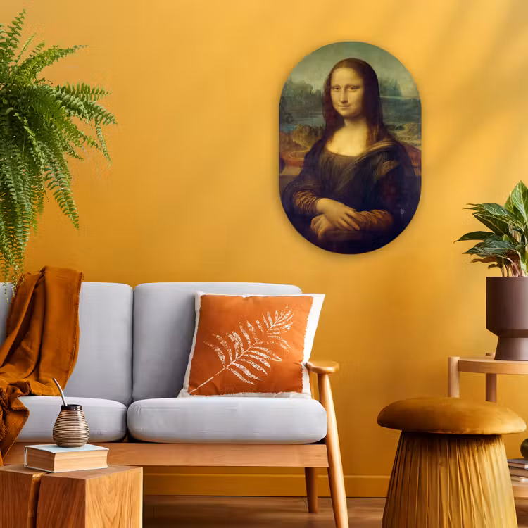 Muurovaal - Kunststof - Mona Lisa - Leonardo da Vinci — 1