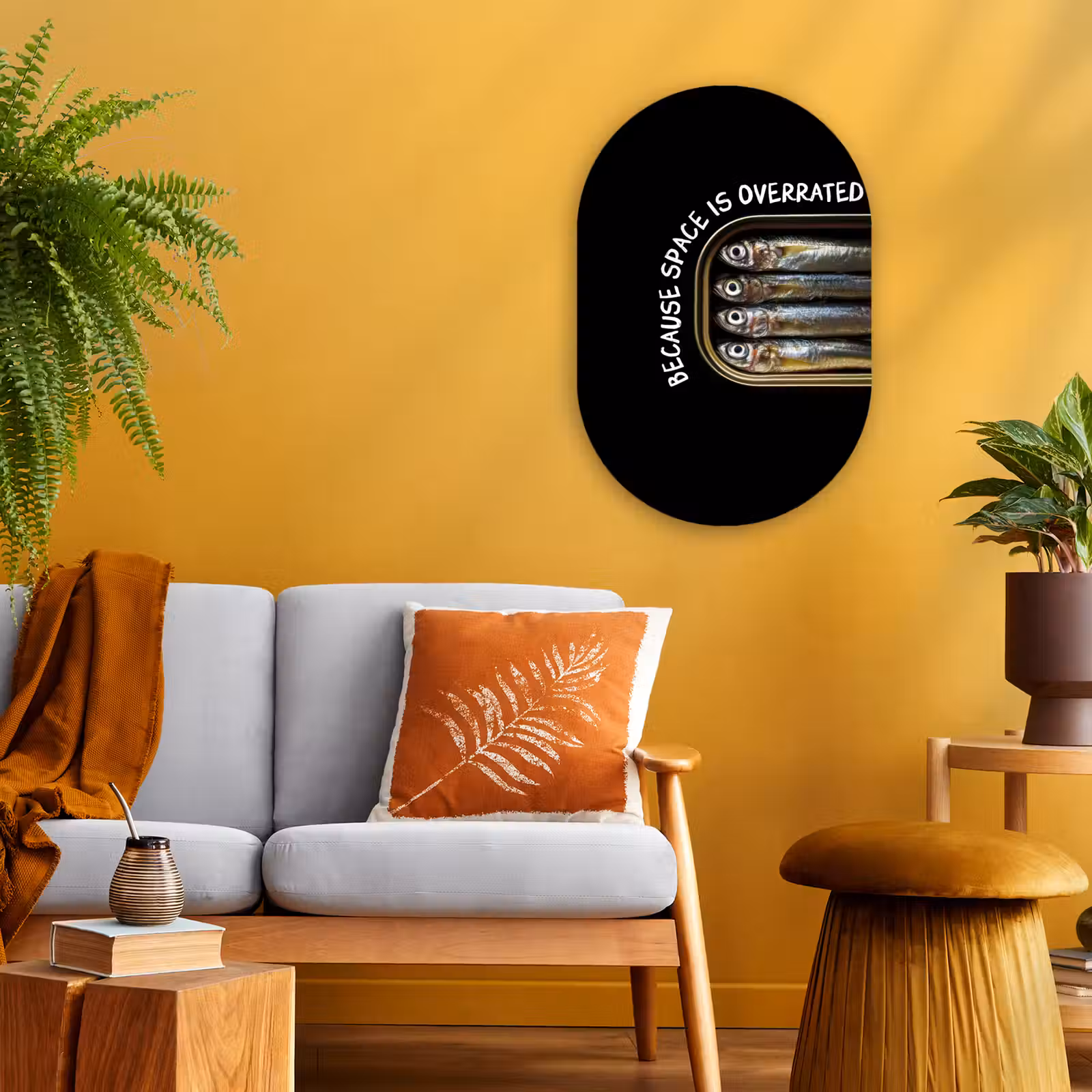Muurovaal - Kunststof - Sardines - Tekst - Vis - Blik — 1