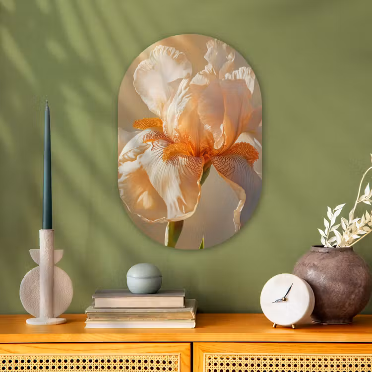 Muurovaal - Kunststof - Close up - Oranje - Iris — 1