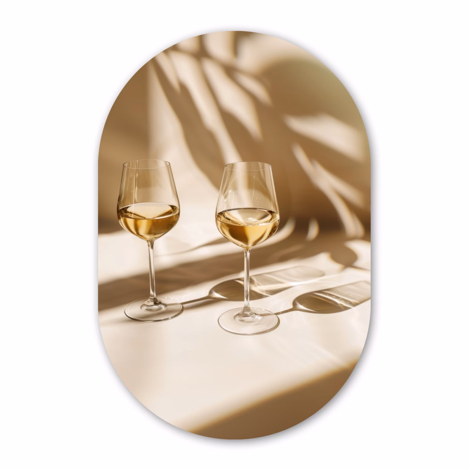 Muurovaal - Glas - Wijn - Wijnglazen - Wit — 1