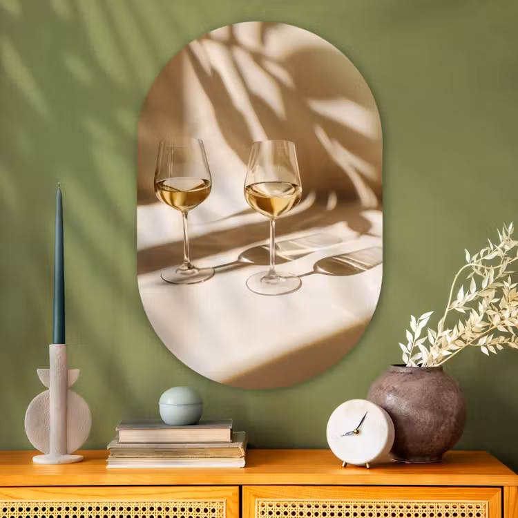 Muurovaal - Glas - Wijn - Wijnglazen - Wit — 2