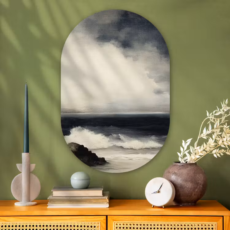 Muurovaal - Glas - Zee - Rotsen - Storm — 2