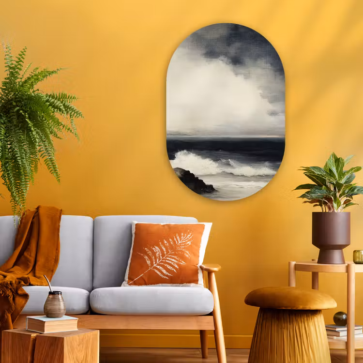 Muurovaal - Glas - Zee - Rotsen - Storm — 3