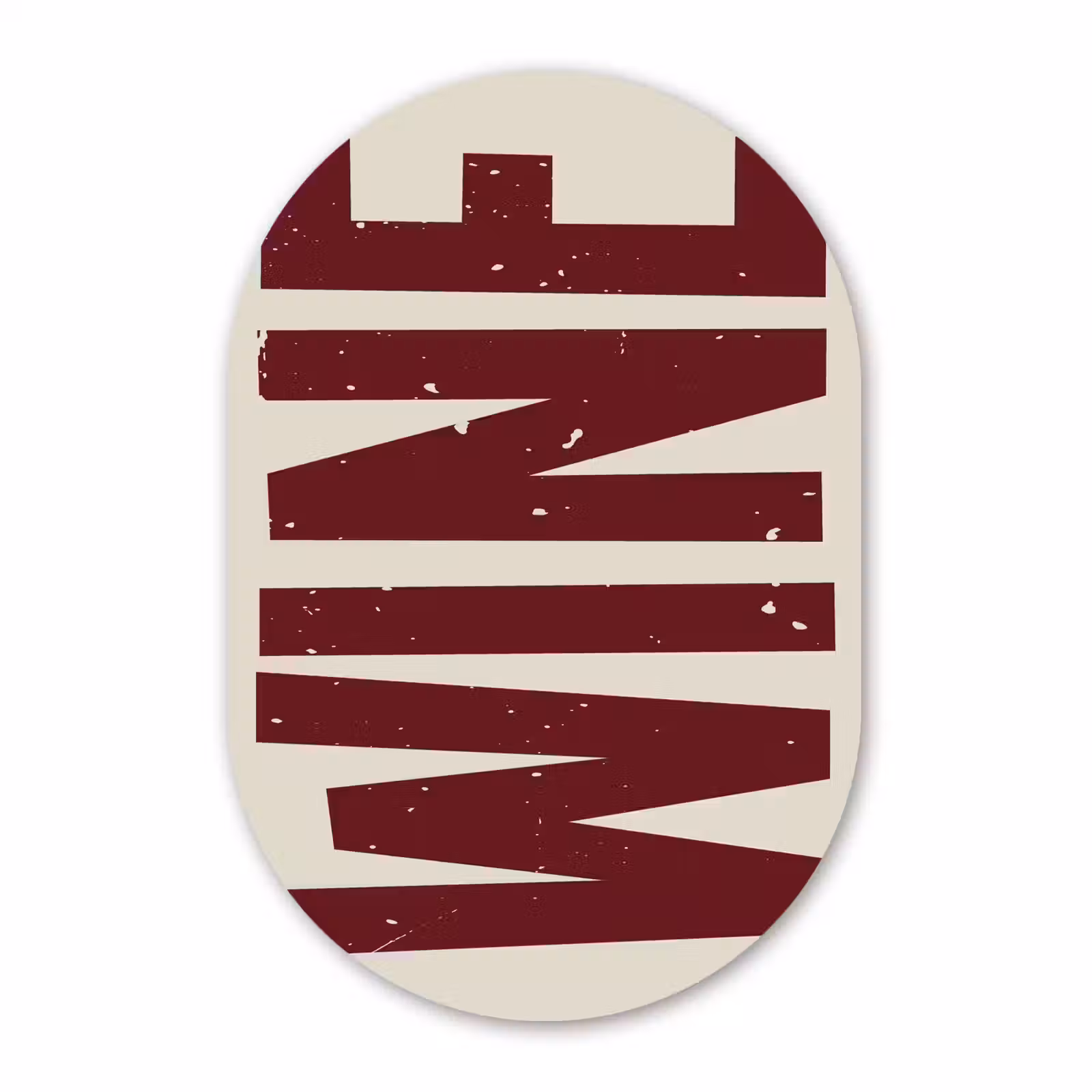 Muurovaal - Glas - Wine - Red - Decoratie - Japandi — 1