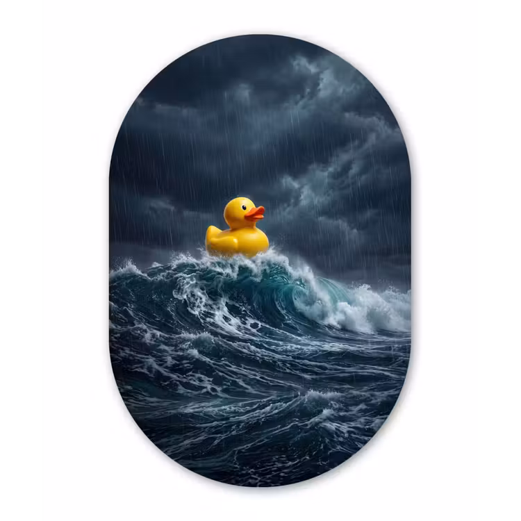 Muurovaal - Kunststof - Storm - Badeend - Golven — 3