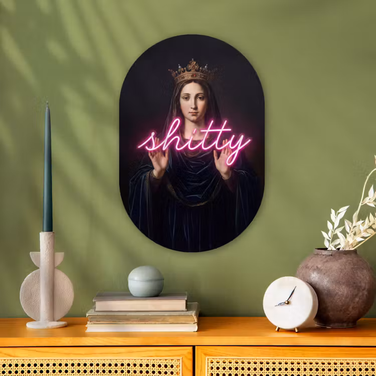Muurovaal - Kunststof - Ironisch - Tekst - Neon — 2