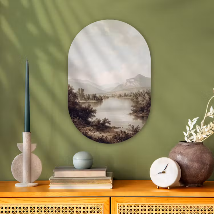 Muurovaal - Kunststof - Klassiek - Landschap - Sereen — 1