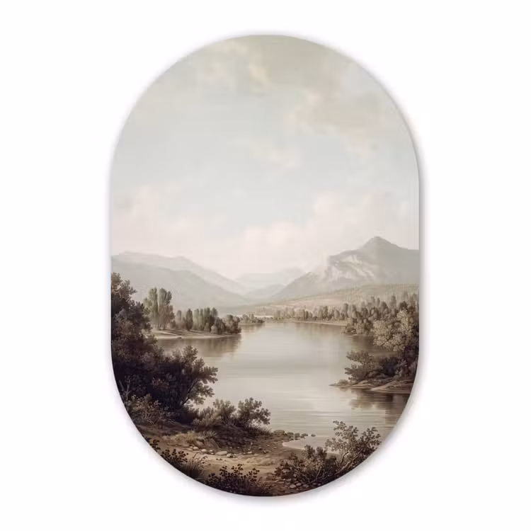 Muurovaal - Kunststof - Klassiek - Landschap - Sereen — 3
