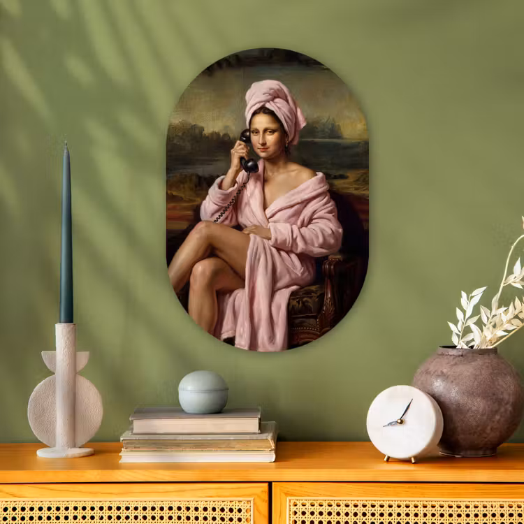 Muurovaal - Kunststof - Mona - Klassiek - Roze — 1