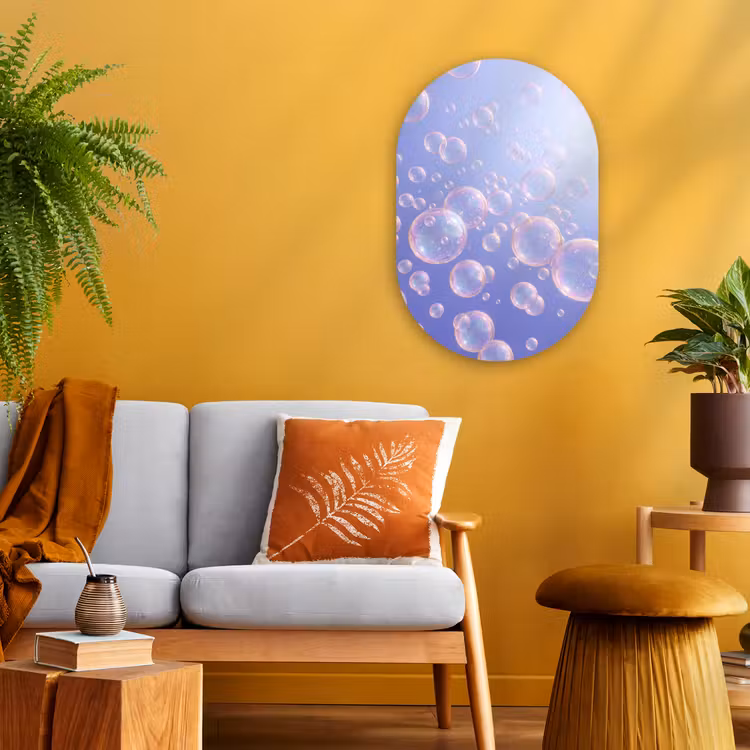 Muurovaal - Kunststof - Pastel - Bubbels - Dromerig — 1