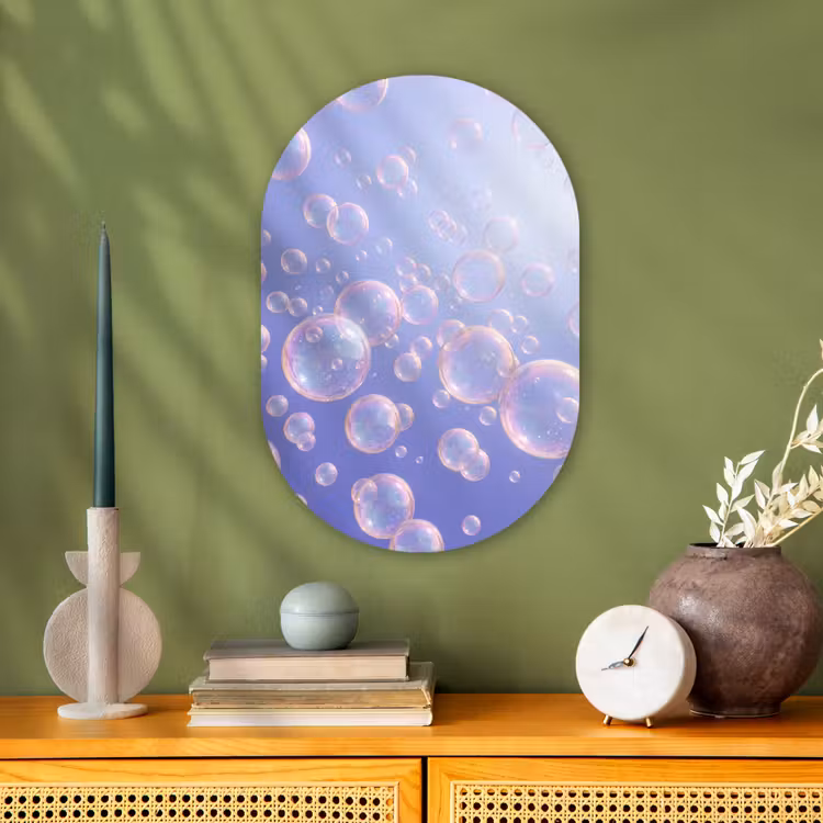 Muurovaal - Kunststof - Pastel - Bubbels - Dromerig — 2