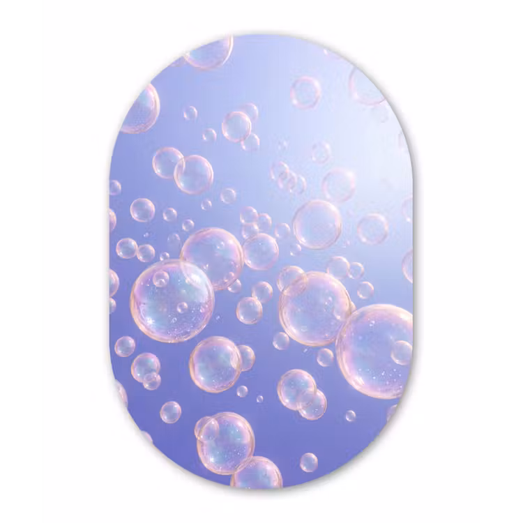 Muurovaal - Kunststof - Pastel - Bubbels - Dromerig — 3