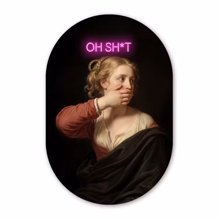 Muurovaal - Kunststof - Quote - Neon - vrouw — 3