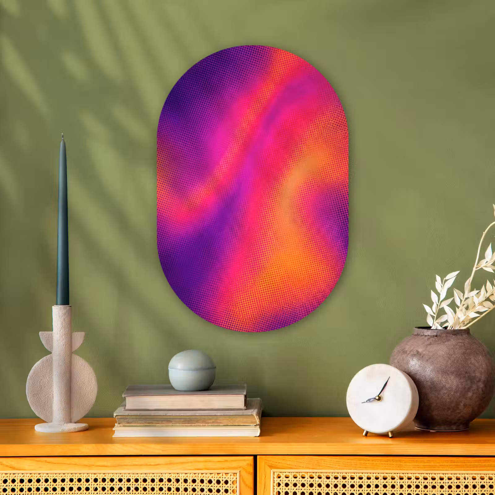 Muurovaal - Kunststof - Abstract - Patroon - Kleurverloop — 1
