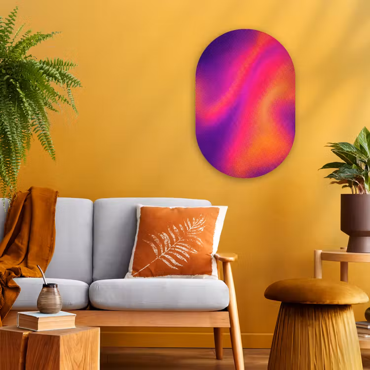 Muurovaal - Kunststof - Abstract - Patroon - Kleurverloop — 2