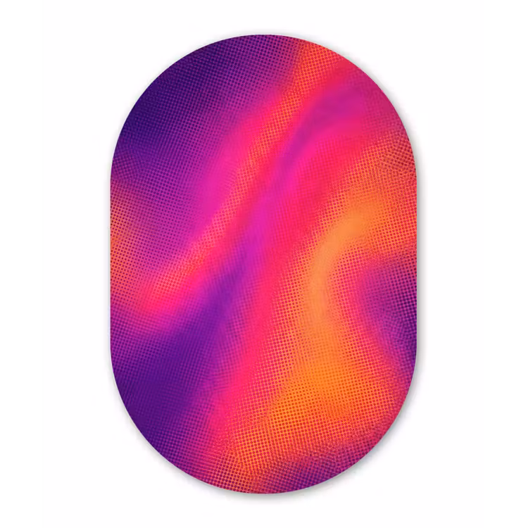 Muurovaal - Kunststof - Abstract - Patroon - Kleurverloop — 3