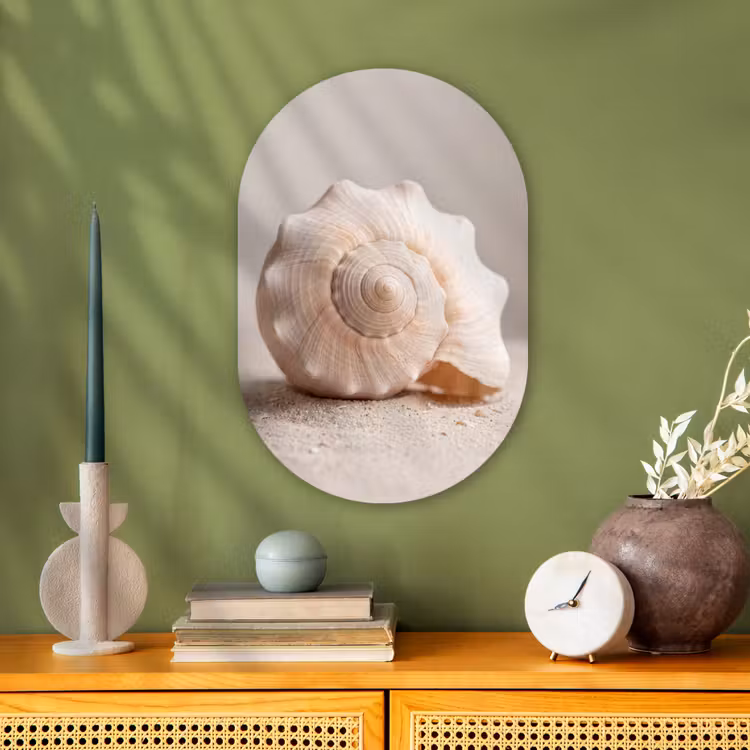 Muurovaal - Kunststof - Schelp - Detail - Beige — 2