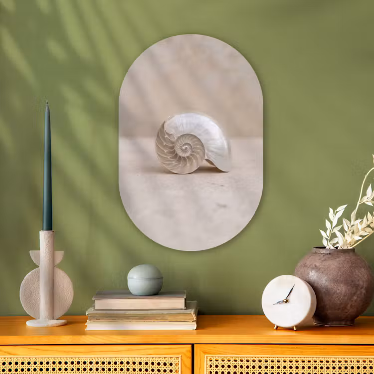 Muurovaal - Kunststof - Schelp - Spiraal - Beige — 3