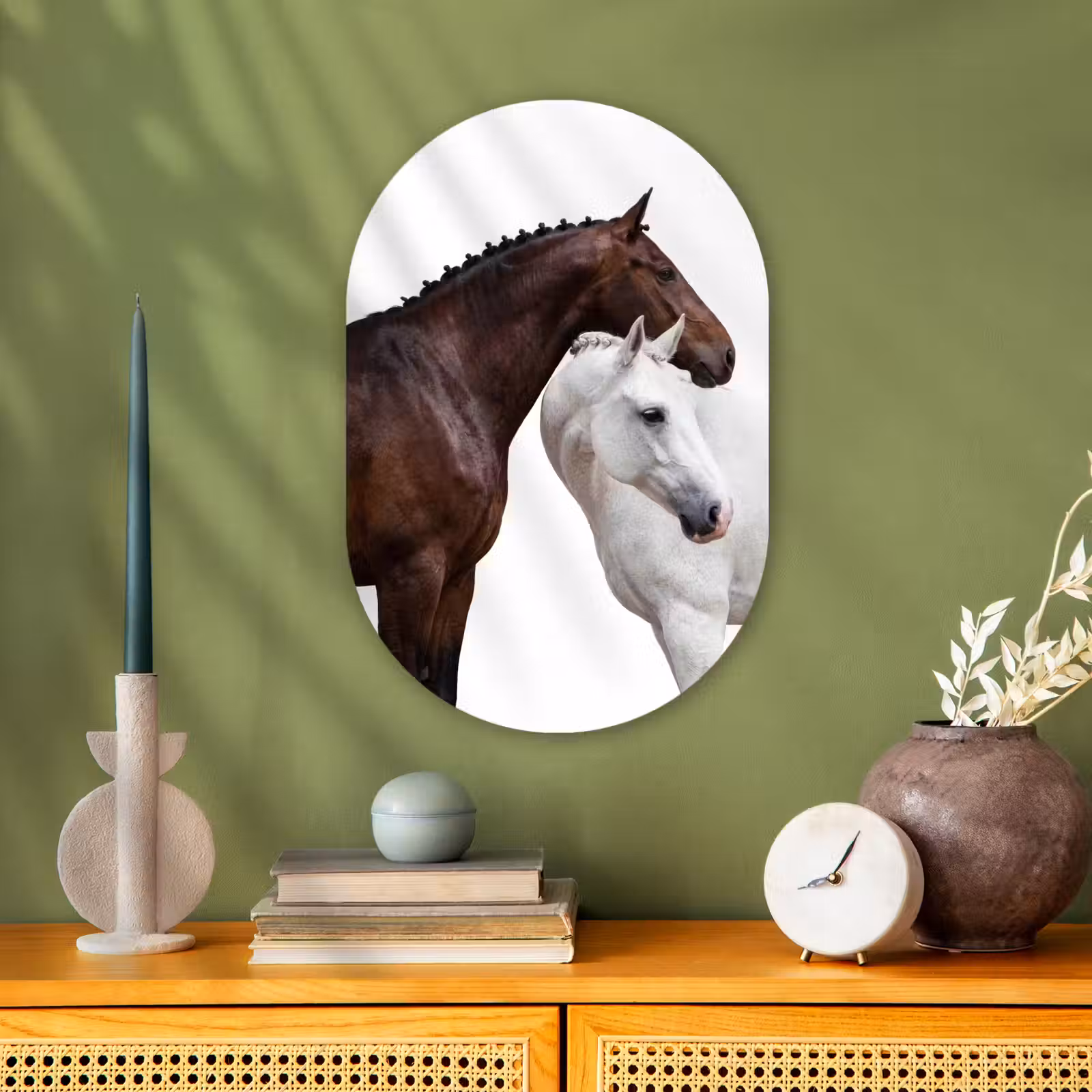 Muurovaal - Kunststof - Paard - Modern - Balans — 1