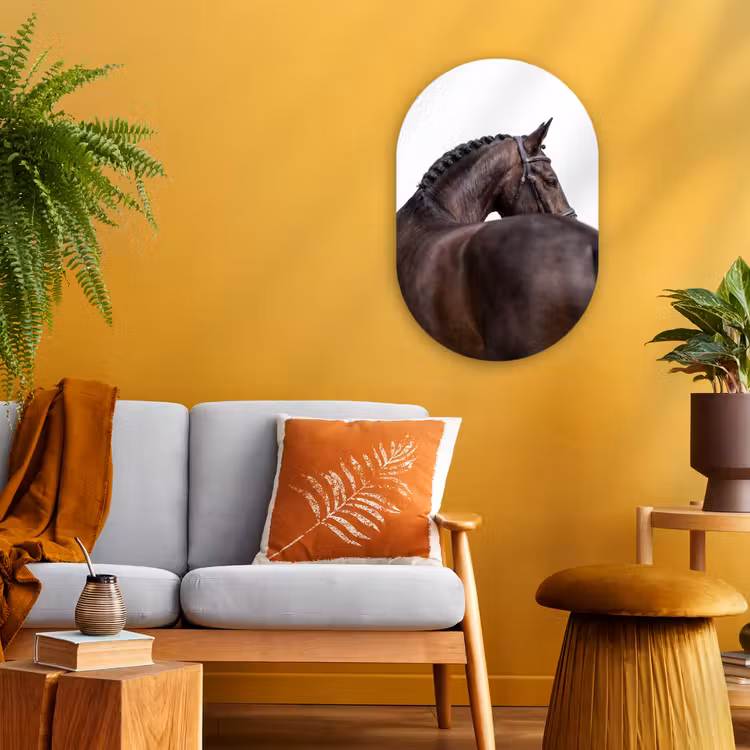 Muurovaal - Kunststof - Portret - Paard - Elegant — 3