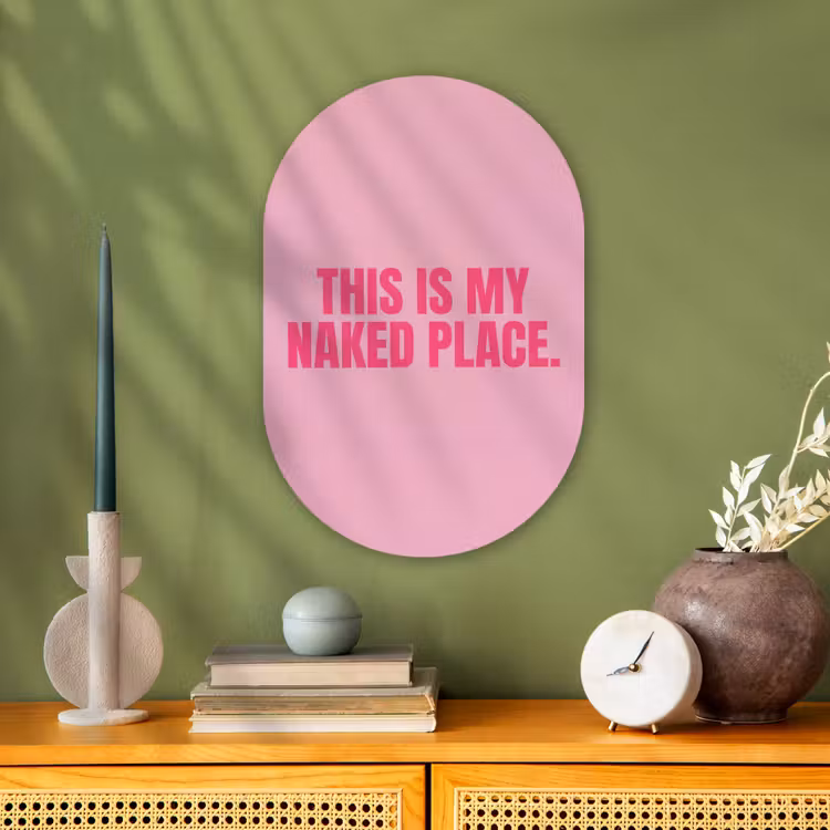 Muurovaal - Kunststof - Tekst - Modern - Roze — 2