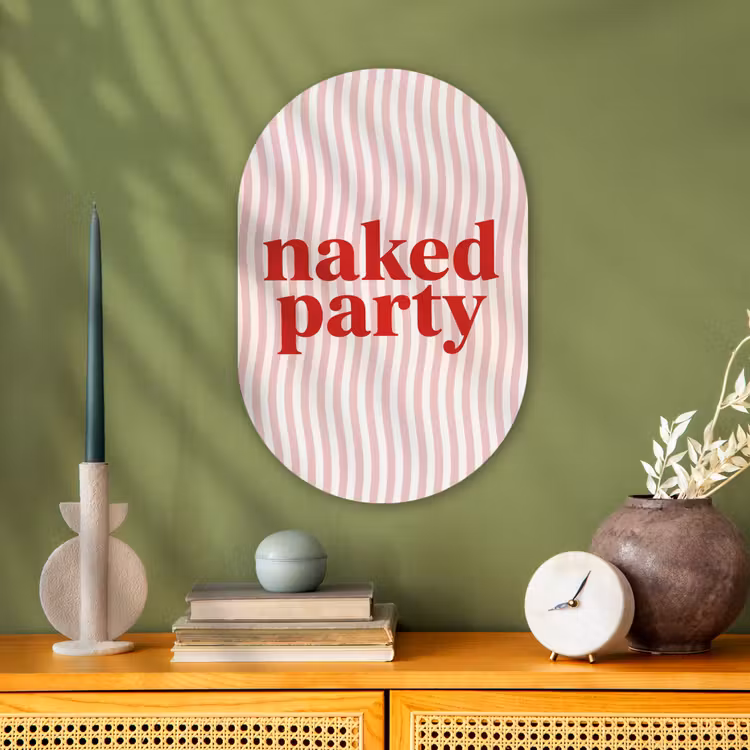 Muurovaal - Kunststof - Tekst - Modern - Strepen — 2