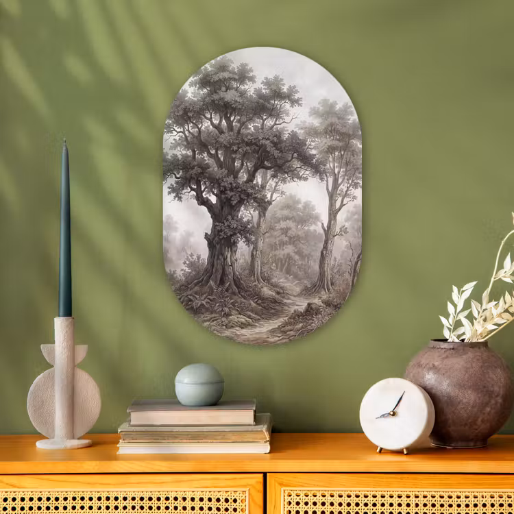 Muurovaal - Kunststof - Natuur - Bos - Eik — 2