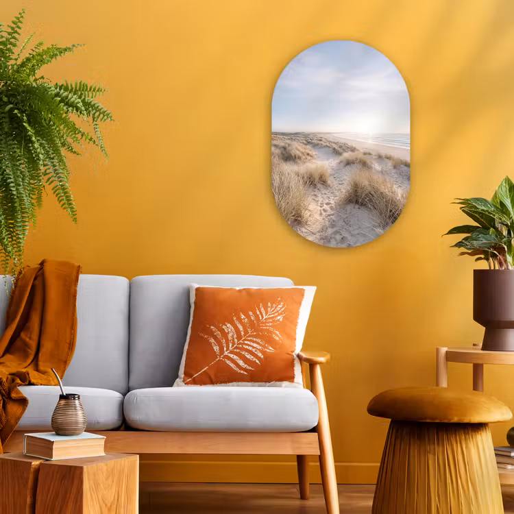 Muurovaal - Kunststof - Duinen - Strand - Beige — 2