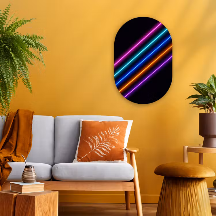 Muurovaal - Kunststof - Esthetiek - Retro - Neon — 1