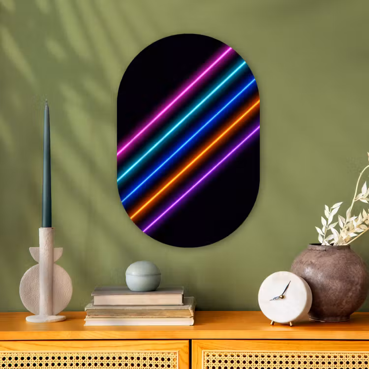Muurovaal - Kunststof - Esthetiek - Retro - Neon — 2