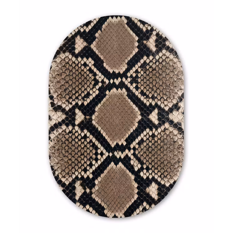 Muurovaal - Kunststof - Slangenprint - Python - Bruin — 3