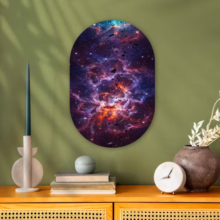 Muurovaal - Kunststof - Space - Stars - Abstract - Colorful — 2