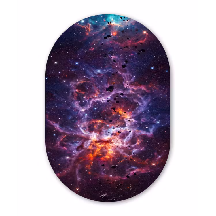 Muurovaal - Kunststof - Space - Stars - Abstract - Colorful — 3