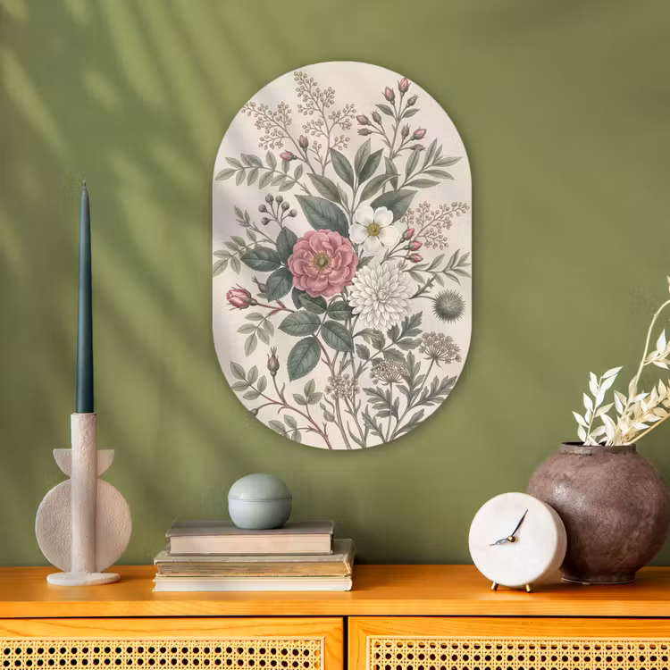 Muurovaal - Kunststof - Romantisch - Design - Kleurrijk — 1