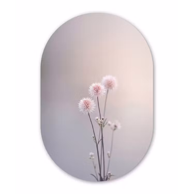 Muurovaal - Kunststof - Bloemen - Bollen - Roze — 3