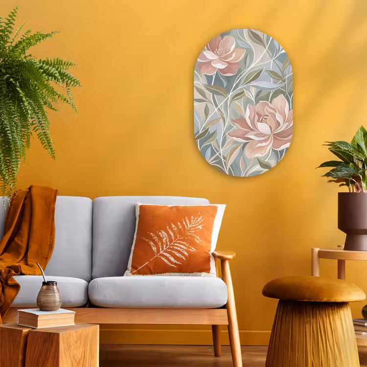 Muurovaal - Kunststof - Elegant - Romantiek - Roze — 1
