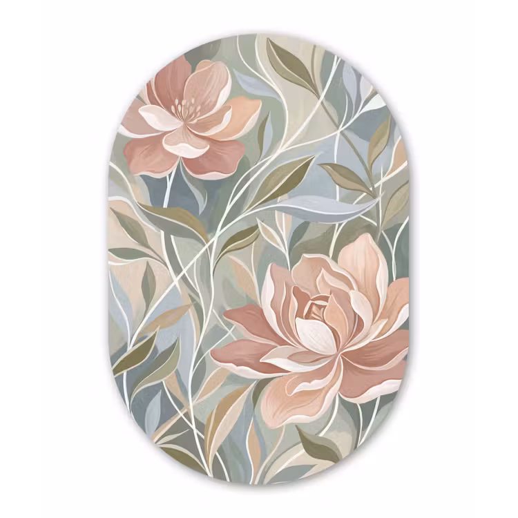 Muurovaal - Kunststof - Elegant - Romantiek - Roze — 3