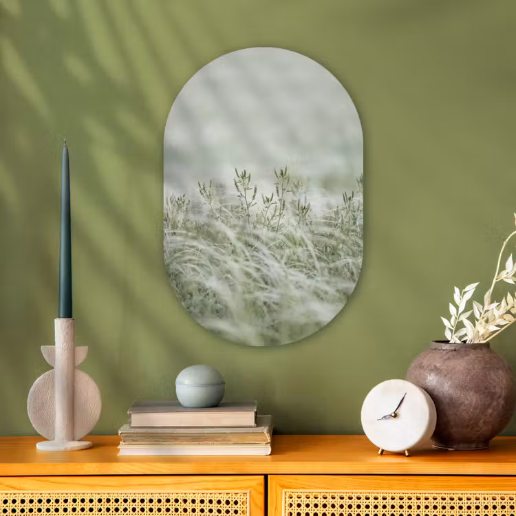 Muurovaal - Kunststof - Grassen - Minimalistisch - Groen — 2