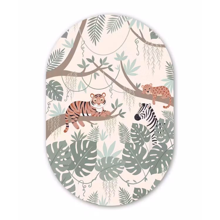 Muurovaal - Kunststof - Jungle - Rustiek - Pastel — 3
