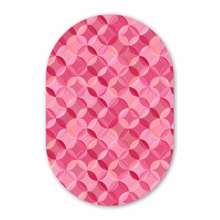 Muurovaal - Kunststof - Geometrisch - Mozaïek - Modern - Roze — 3