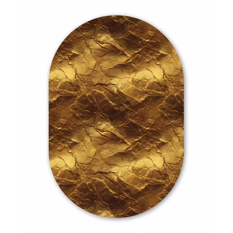Muurovaal - Kunststof - Bladgoud - Textuur - Goud — 3