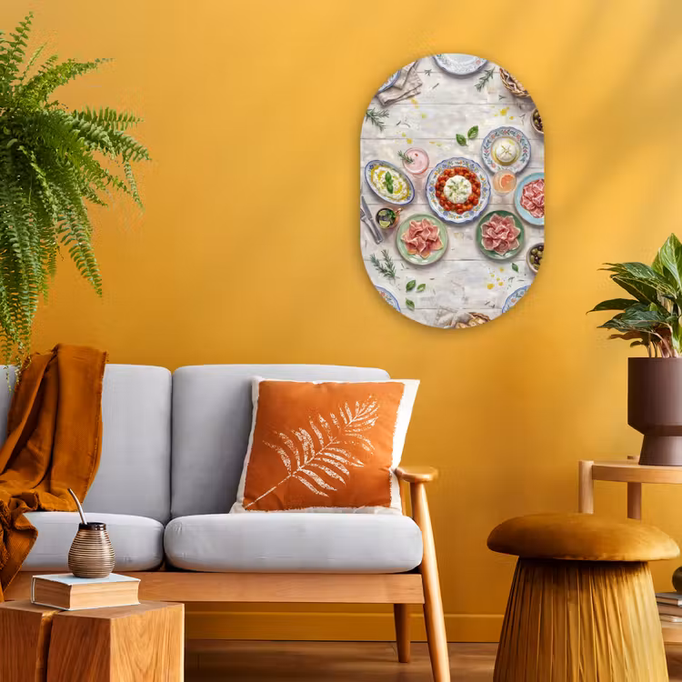 Muurovaal - Kunststof - Eten - Tafel - Divers - Modern — 1