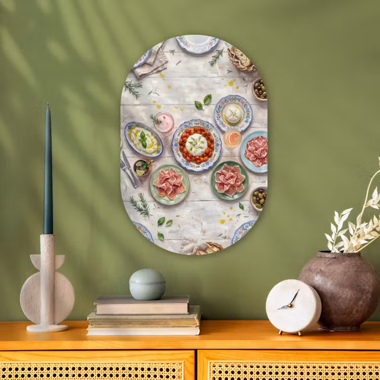 Muurovaal - Kunststof - Eten - Tafel - Divers - Modern — 2