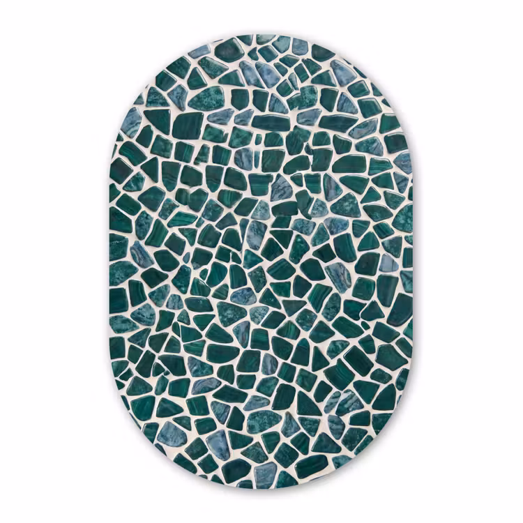 Muurovaal - Kunststof - Textuur - Steen - Groen - Abstract - Patroon — 3