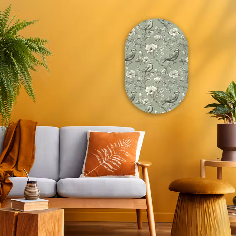 Muurovaal - Kunststof - Klassiek - Botanisch - Groen — 2