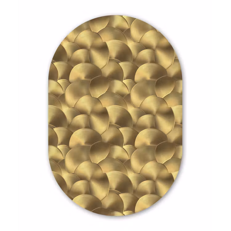 Muurovaal - Kunststof - Modern - Cirkel - Goud — 3