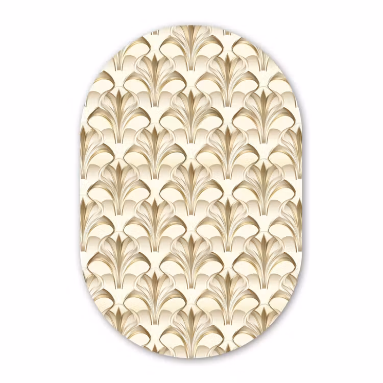 Muurovaal - Kunststof - Ornament - Barok - Goud — 3