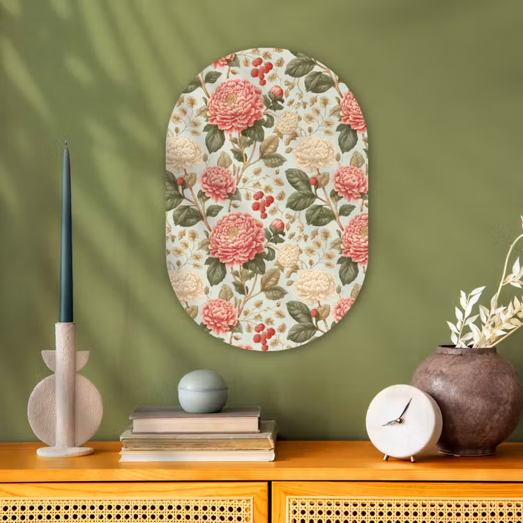 Muurovaal - Kunststof - Klassiek - Botanisch - Veelkleurig — 2