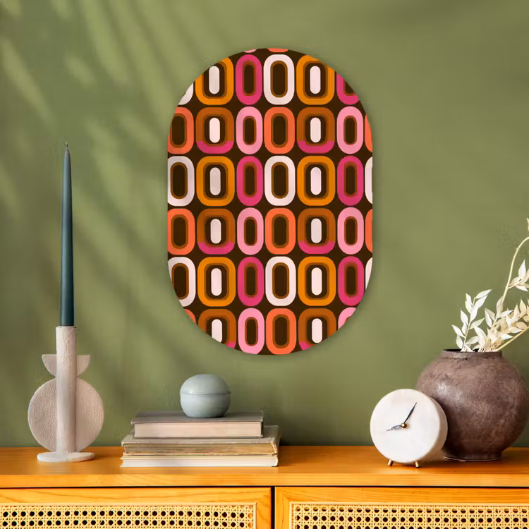 Muurovaal - Kunststof - Modern - Retro - Kleurrijk — 2